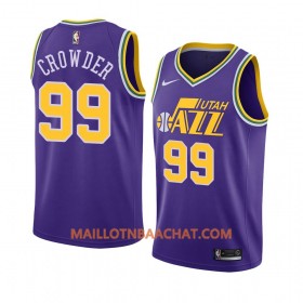 Maillot NBA Utah Jazz Jae Crowder 99 2018-19 Nike Violet Swingman - Homme